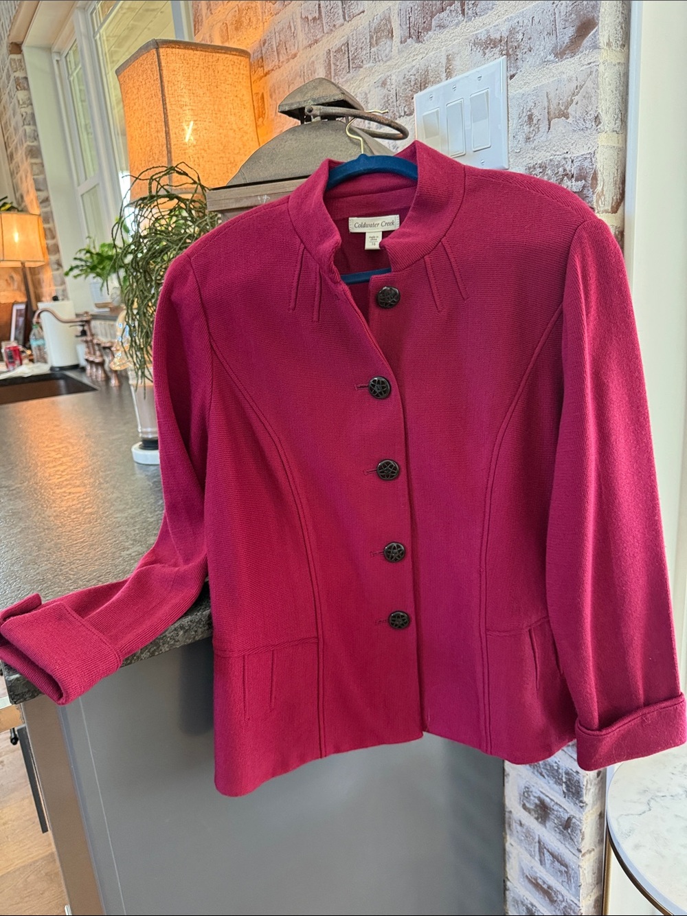 NWT Women’s COLDWATER CREEK sz 16 deep Cranberry colored blazer